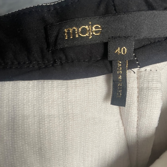 Maje Decorative-Button Tweed Mini Skirt -Off white/ecru size FR40 - Picture 6 of 11